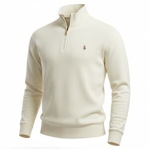 RALPH LAUREN KNIT POLO Quarter Zip Pullover